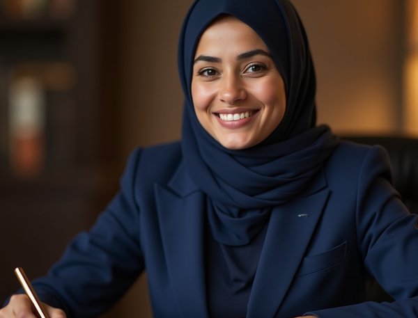 Professional notary signing legal documents